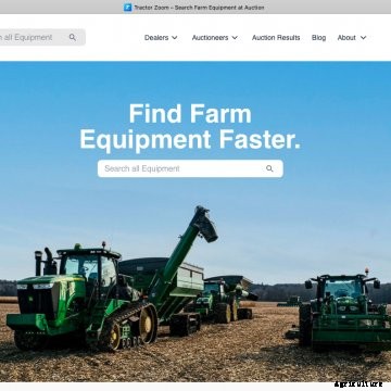 Tractor Zoom's equipment finder landing page