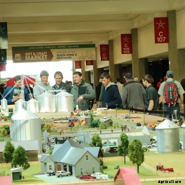 Miniature farm display at National Farm Machinery Show in 2019