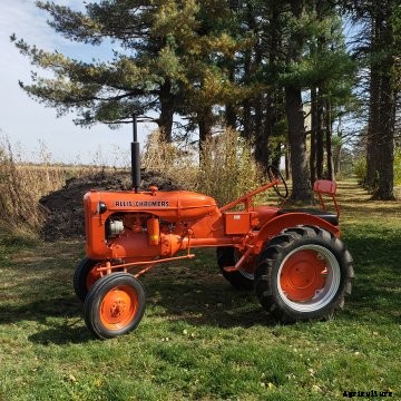 Orange tractor