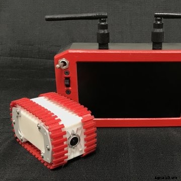 The wireless Ferret rover and controller. 