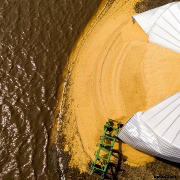 corn bin flooded