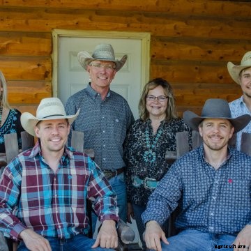 Jerry Doan and his family on the ranch they own and operate southeast of Bismark, South Dakota