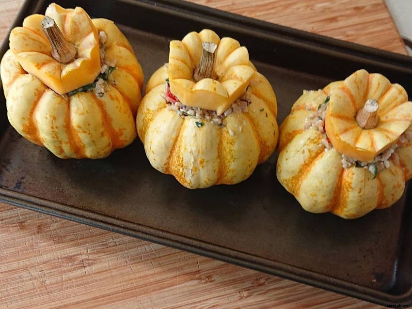 Lets make Stuffed Roasted Sweet Dumpling Squash