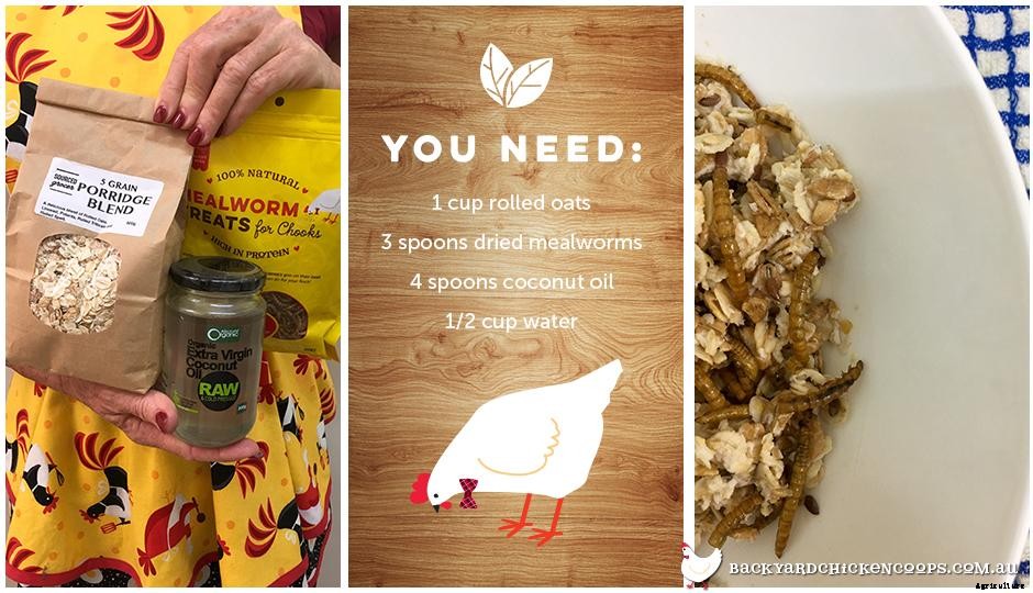 Chookys ANZAC Crumble - A Protein Treat For Your Chickens!