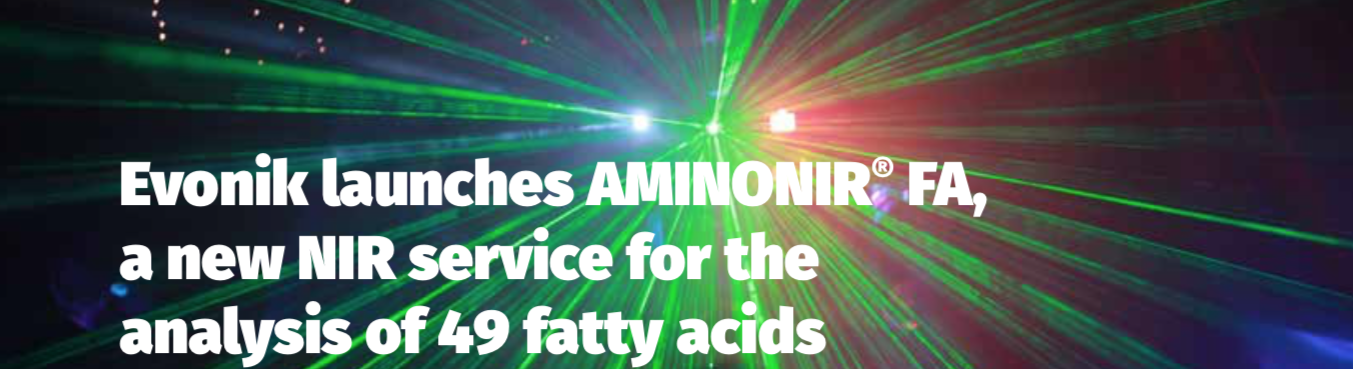 Evonik launches AMINONIR® FA, a new NIR service for the analysis of 49 fatty acids