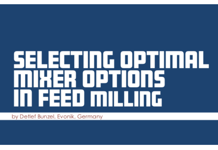 Selecting optimal  mixer options  in feed milling