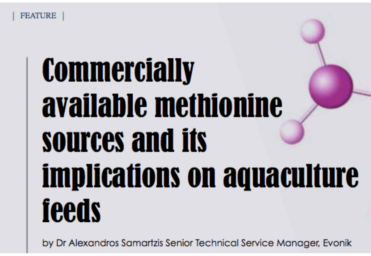Commercially available methionine sources and its implications on aquaculture feeds