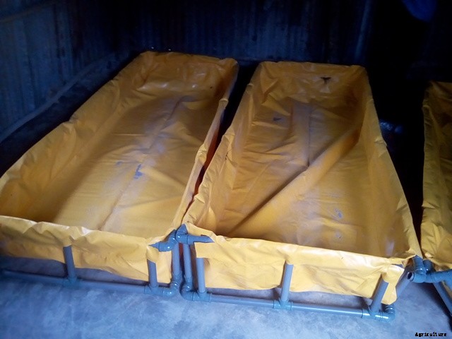 Four Different Types of Tarpaulin Mobile Fish Ponds in Nigeria.