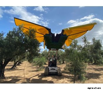 Sicma - Model Skid Steer Loader kit - Harvester for olives, nuts, cherries, plums with trunk shaker (equipped with or without umbrella)