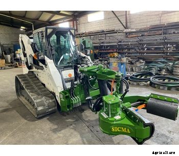 Sicma - Model Skid Steer Loader kit - Harvester for olives, nuts, cherries, plums with trunk shaker (equipped with or without umbrella)