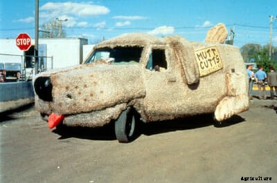 An English Farmer Turned a Peugeot into a Giant Sheepdog