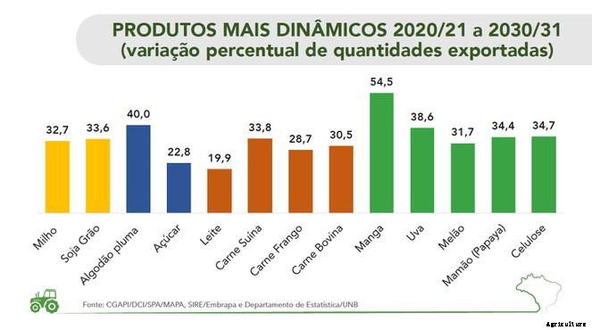 Brazil expects grain production to grow 27%, meat to grow 24% over next 10 years