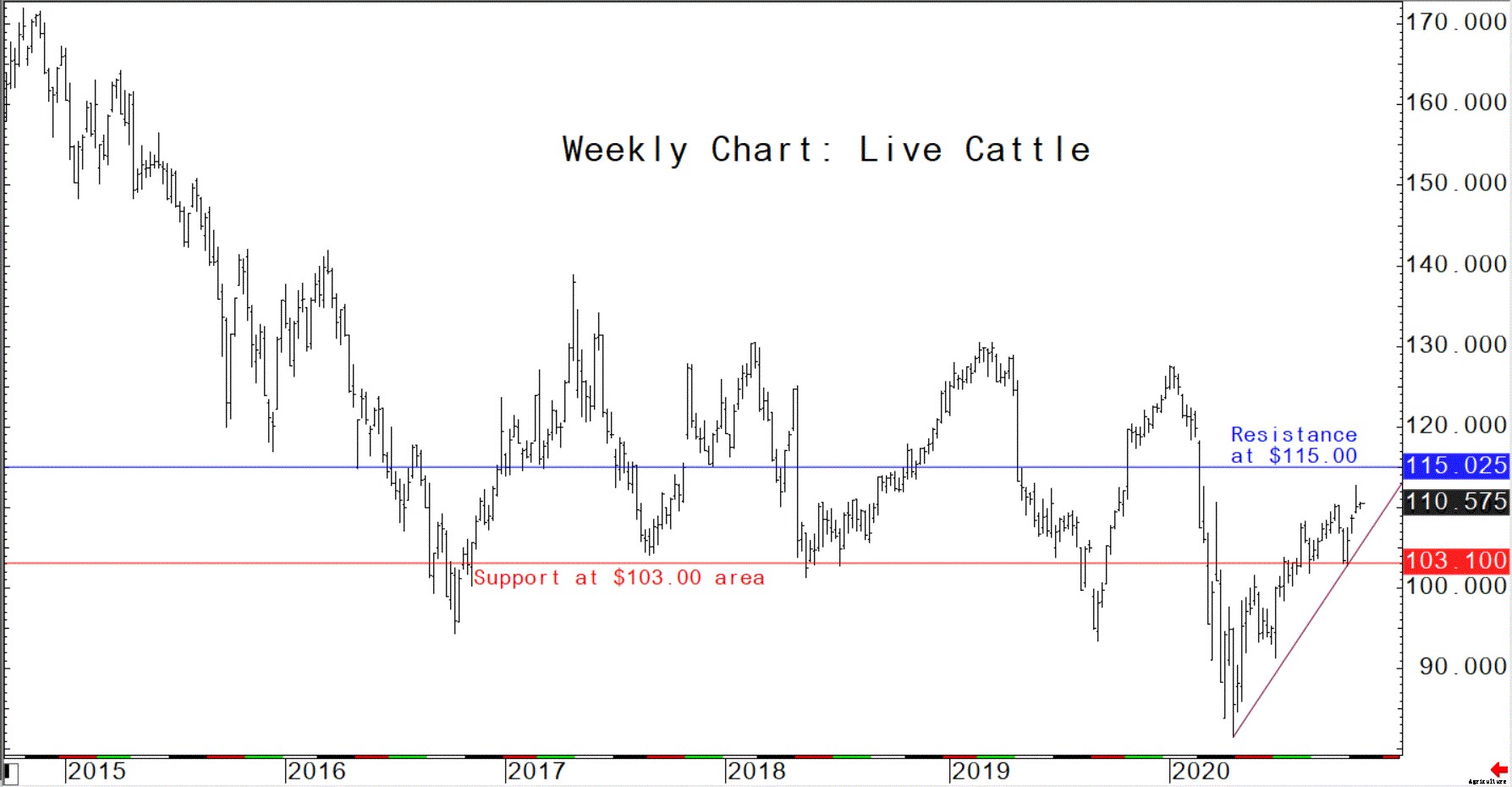 Longer-term chart analysis: feed and livestock futures