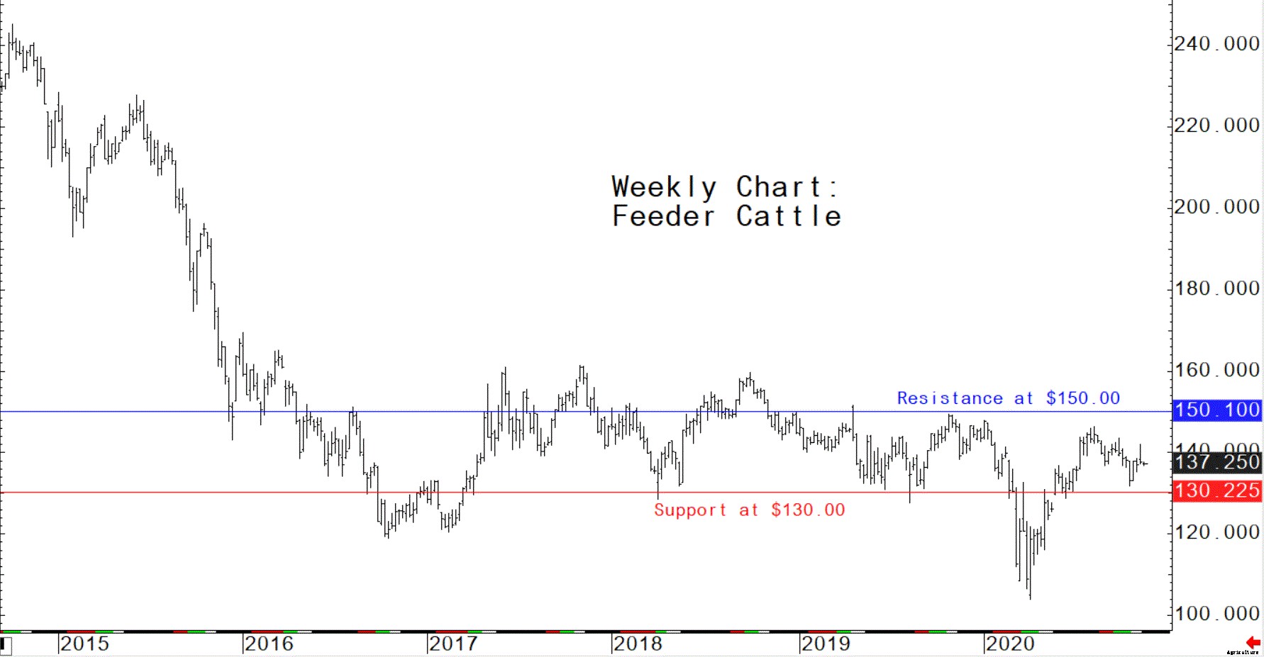 Longer-term chart analysis: feed and livestock futures