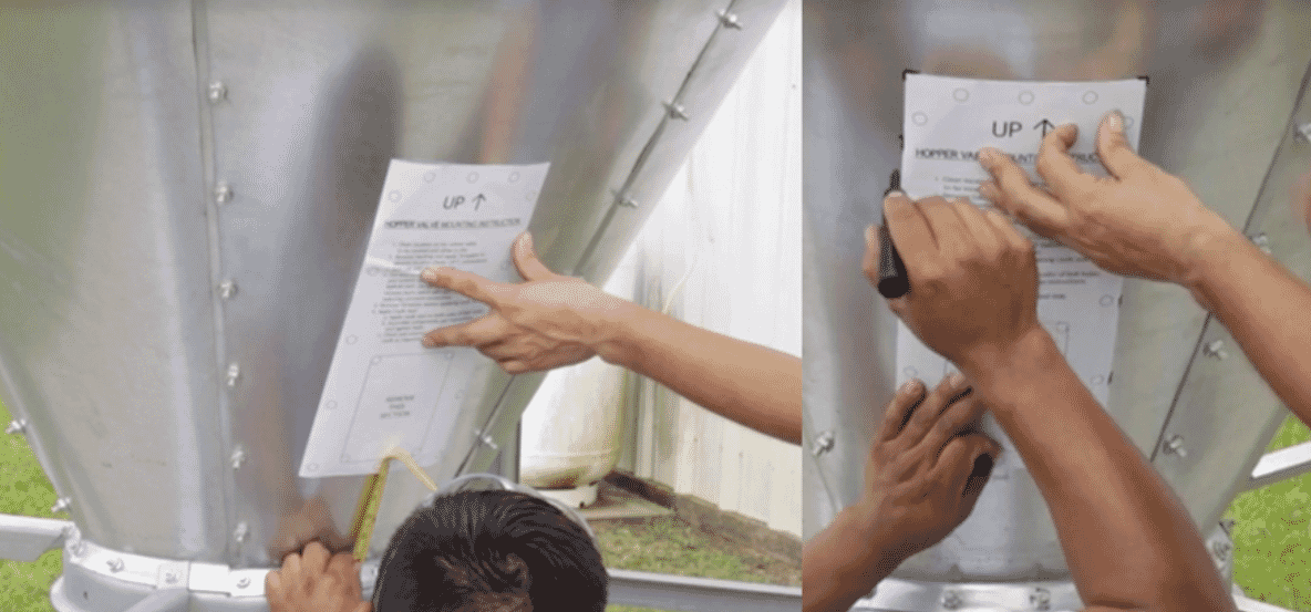 DIY feed bin hopper valve