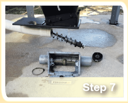 How to clean the feeding system after depletion