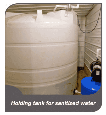 Best practice on the farm: water chlorination during production