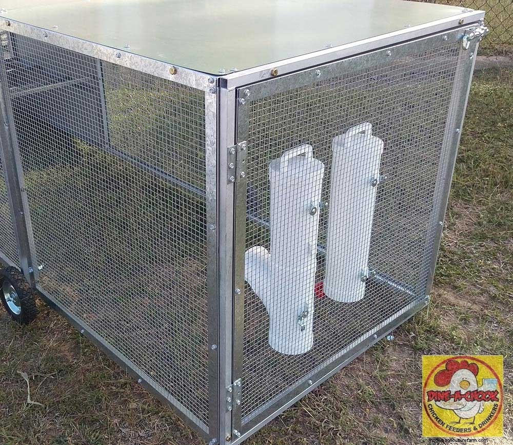 How to Mount a Chicken Feeder on to Wire Mesh