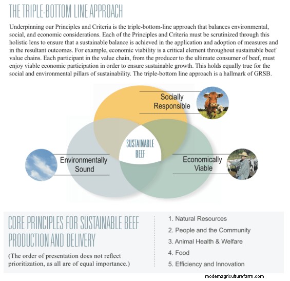 Principles and Criteria For Global Sustainable Beef Production