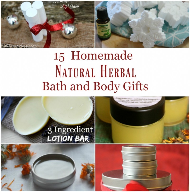 15 Homemade Natural Herbal Bath and Body Gifts