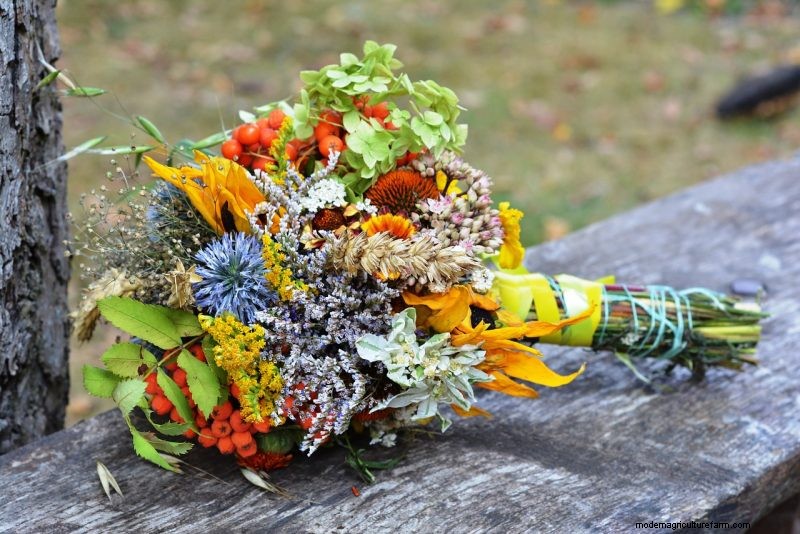 Unique DIY Bridal Bouquet: Vegetable & Herb Arrangements