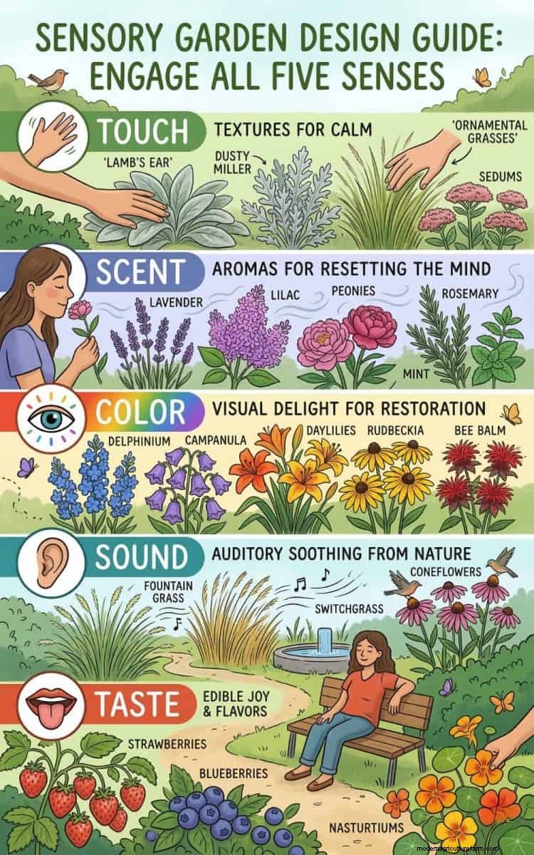 Design a Sensory Garden: Engage All Five Senses for Relaxation & Well-being
