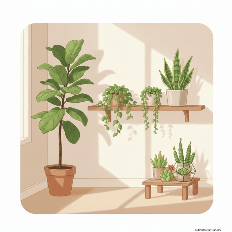 Stylish Houseplant Arrangements: Balancing Tall & Small Plants