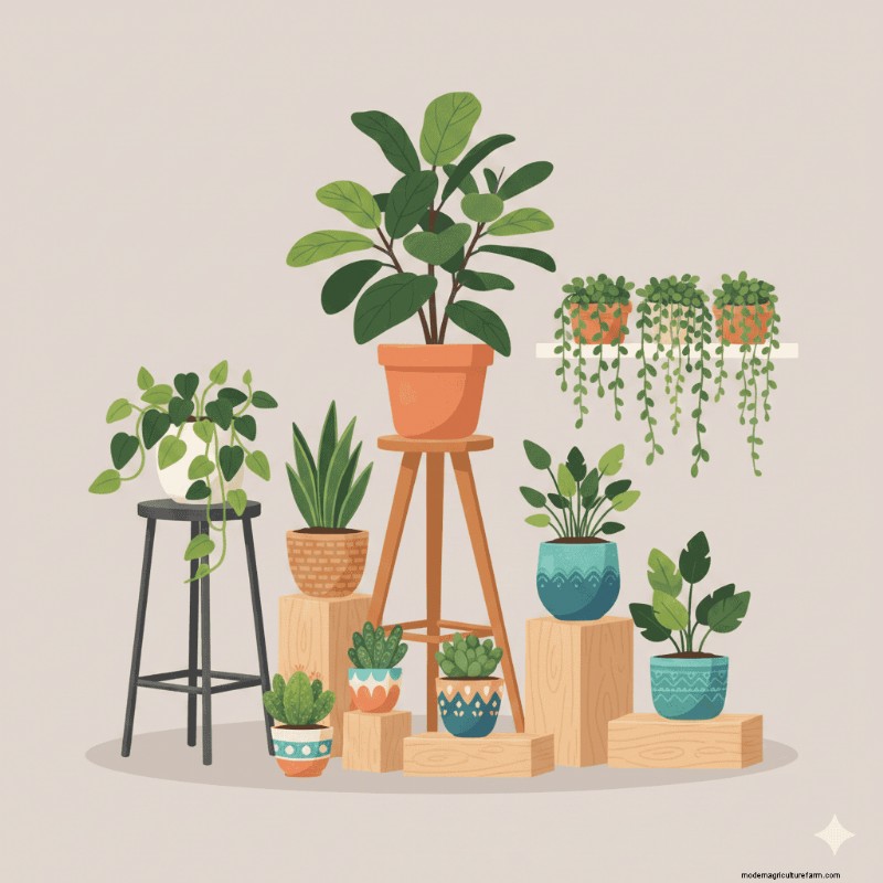 Stylish Houseplant Arrangements: Balancing Tall & Small Plants
