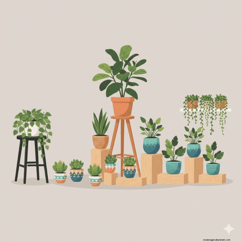 Stylish Houseplant Arrangements: Balancing Tall & Small Plants