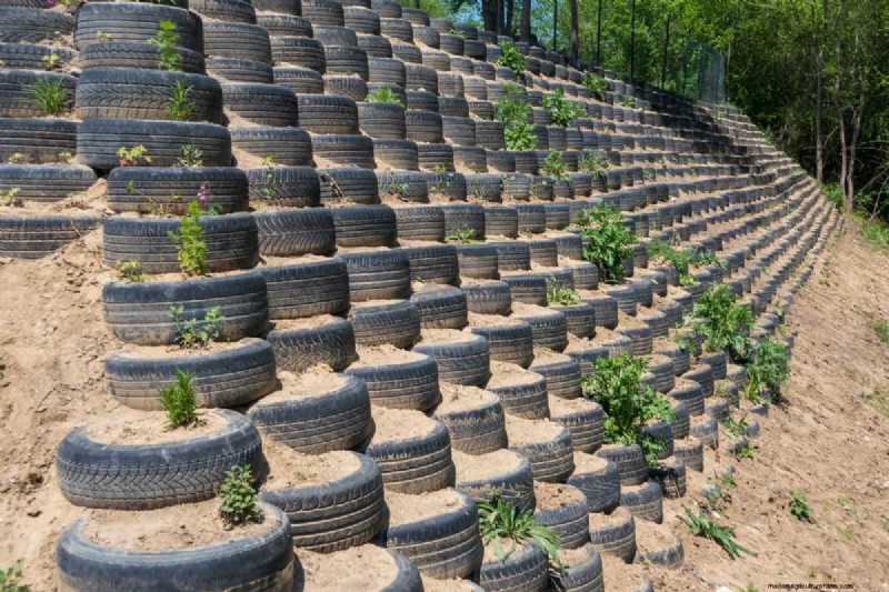 Tires as Retaining Walls: Pros, Cons & Long-Term Viability